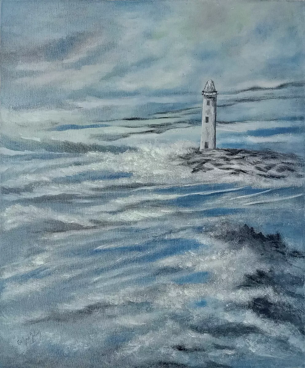 PHARE BRETAGNE FINISTERE / Huile / 120 x 140